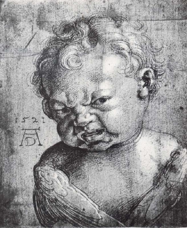 Albrecht Durer Head of a Weeping cherub oil painting image
